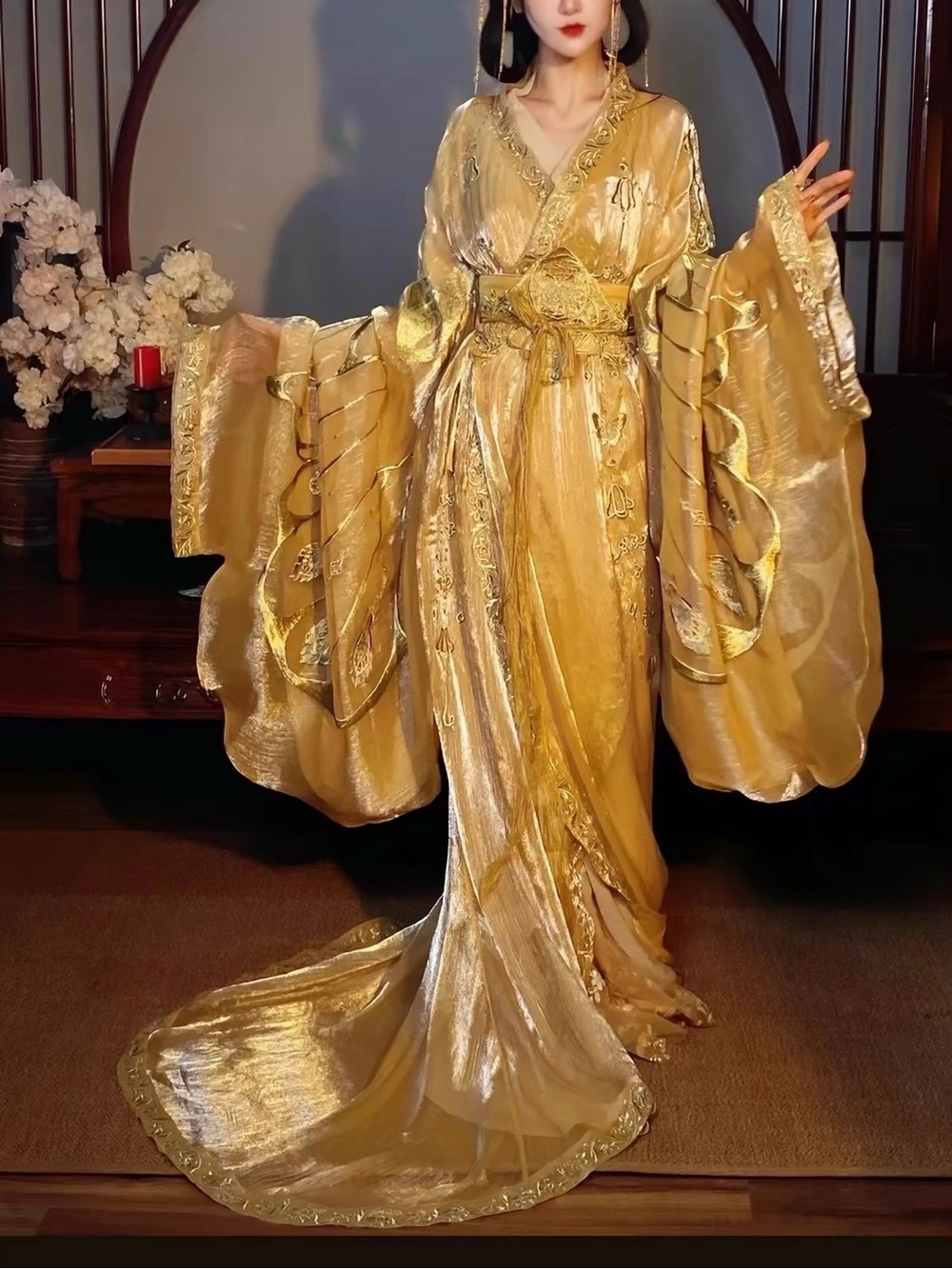 Chinese Hanfu Set – Size S | Outer Robe + Inner Dress + Waist Sash